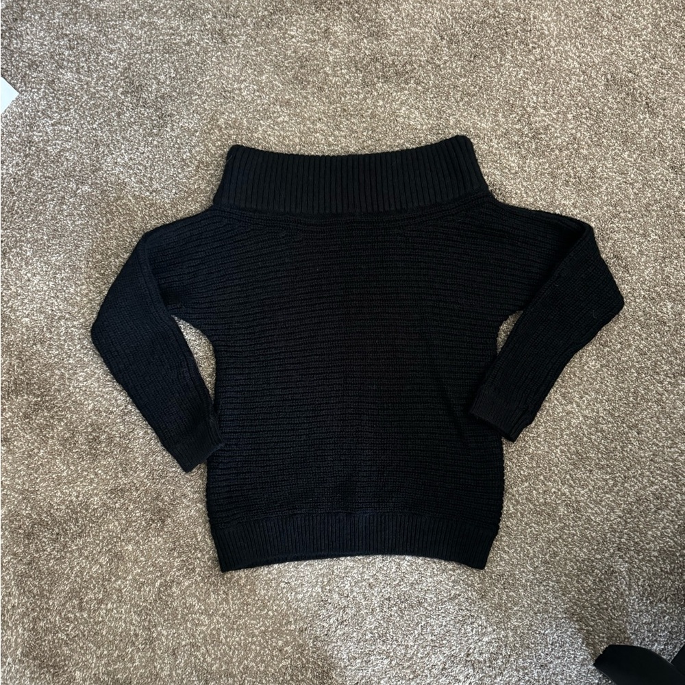 Off the shoulder black sweater